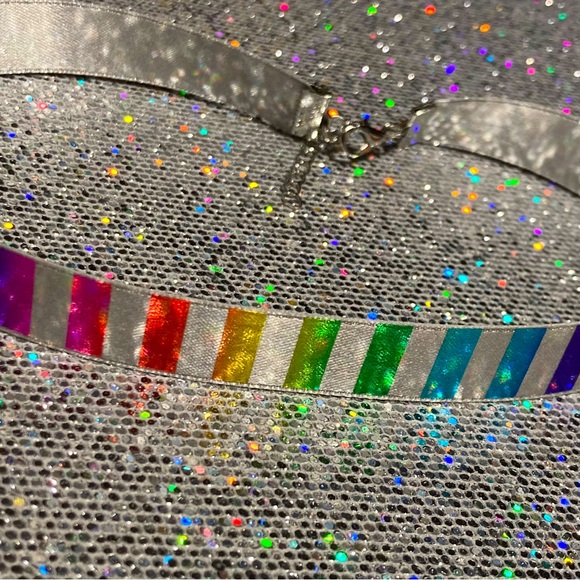 Gay Pride Rainbow Choker Necklace Holographic LGBTQ Jewelry Y2K Kawaii Lolita - Picture 3 of 16